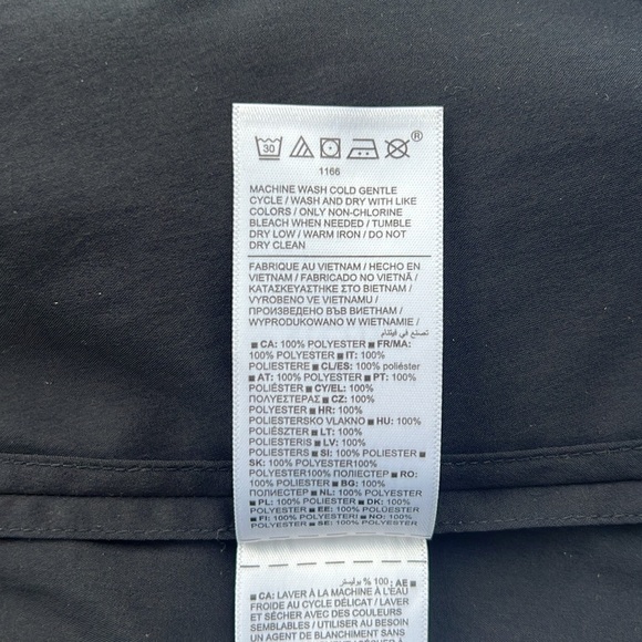 Athleta Performance Poplin Popover Top, Black Blouse Oversized Shirt, XS - Picture 10 of 12